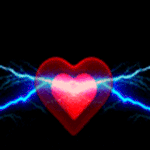 Gif animé coeur éléctrique